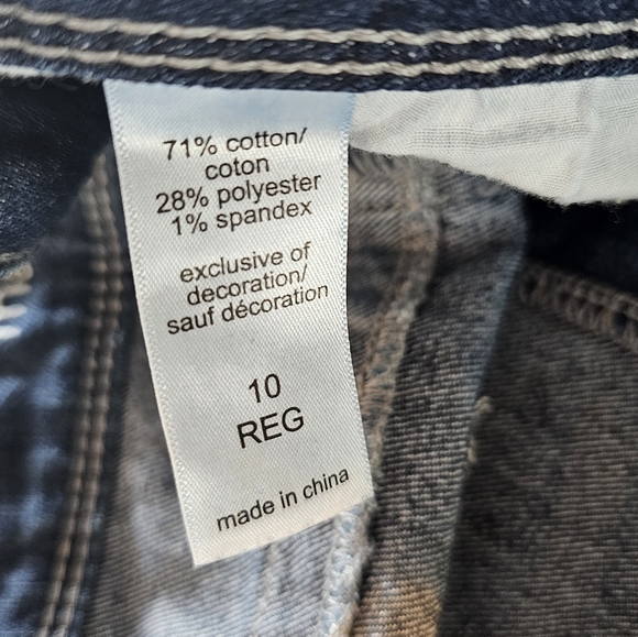 Maurices Straight Leg Blue Jeans Size 10 - Picture 7 of 10